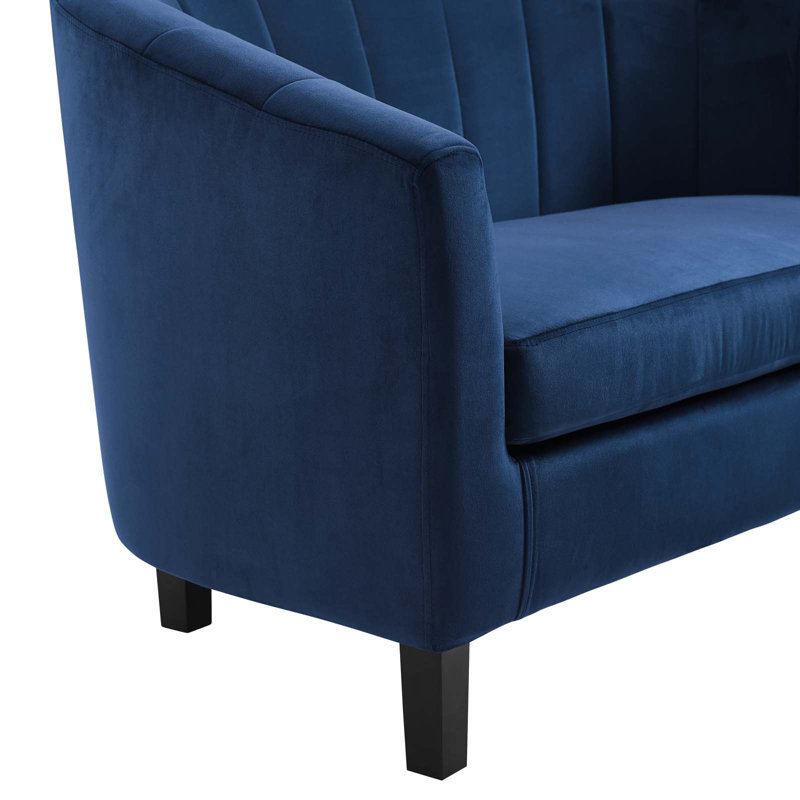 Velvet Armchair, Navy Velvet