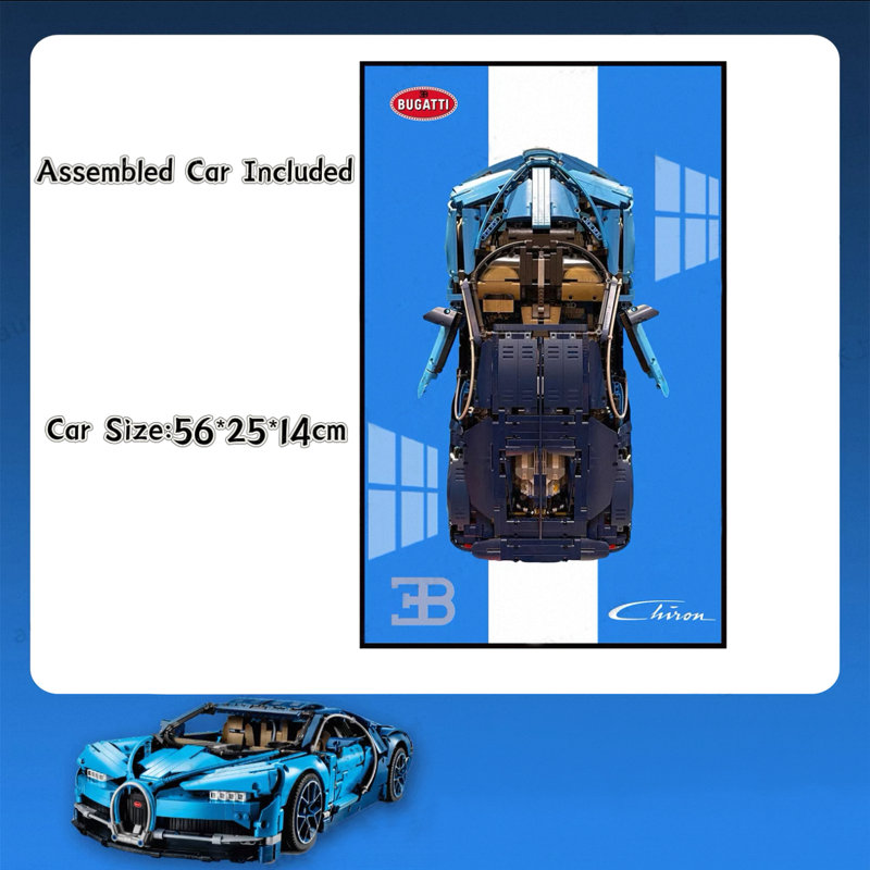 Voiture d'assemblage avec affiche, art mural