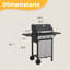 Barbecue au gaz propane autoportant à 3 brûleurs avec tables d'appoint pliables pour barbecue en plein air