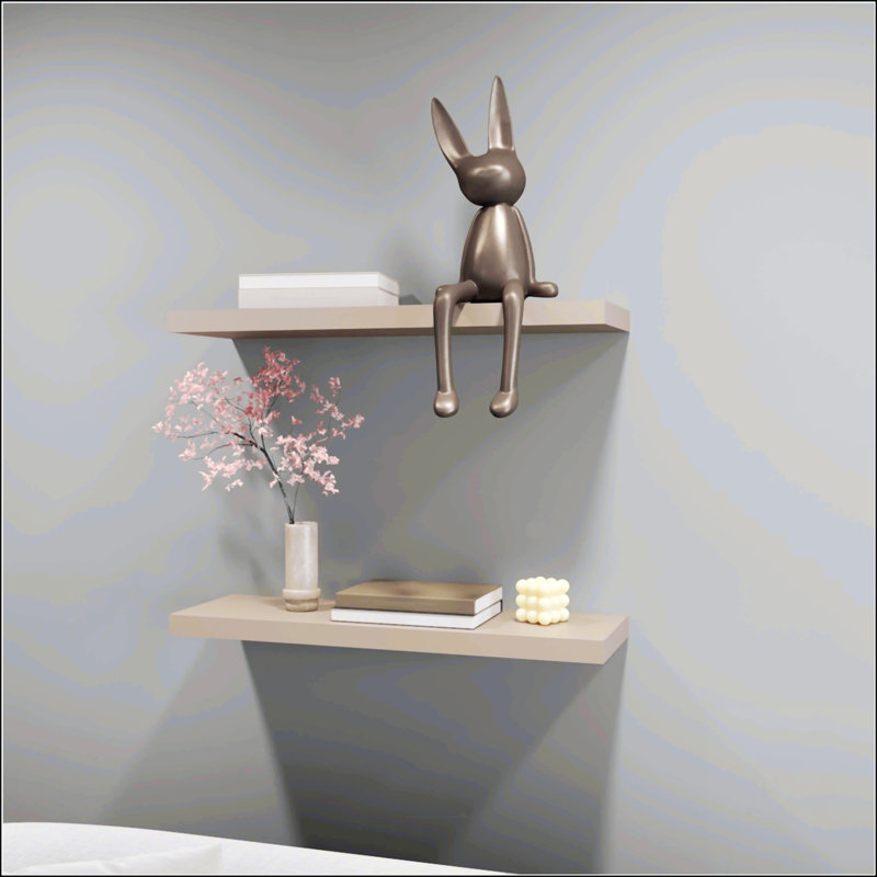 Taupe Floating Shelf, Taupe