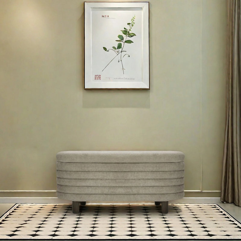 Banc de rangement pour vêtements, H 17,72 po x l 39,37 po x P 17,72 po
