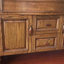 Ensemble de meuble-lavabo sur pied 43,31 po en bois massif chêne naturel avec miroir-1822022984