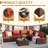 7 Piece Patio Conversation Set With Coffee Table And Cushions-1131246121-1131246120
