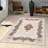 Stylish Woven Carpet, 4 x 6 Feet, 100% Polyester | Antibacterial, 3D Digital Printing, Non-Slip PVC Felt Dot Underside | Machine Washable, 0.4 in Pile Height, Perfect for Living Room & Bedroom Decor-1035880579
