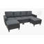 Canapé modulaire en lin rembourré avec 2 repose-pieds-1862042565