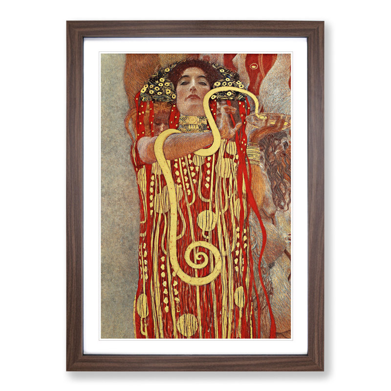 Hygeia by Gustav Klimt - Framed Print, Walnut Framed, 36cm H x 27cm W x 2cm D