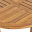 Ensemble repas d'extérieur en bois 3 pièces KD avec coussins Hermosa