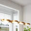Luminaire suspendu linéaire moderne à 4 lumières DEL au fini or foncé-160316226