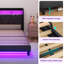 Lit plateforme tapissier avec rangement, charge USB et lumières DEL - Design à oreilles simple / double / grand / très grand avec lattes en bois-2039552125-2039552124