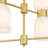 Gold 12-Light Dimmable Chandelier with White Glass Shades