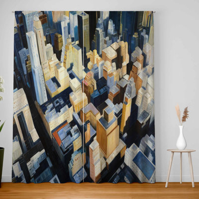 Manhattan View Empire State Building Blackout Curtains Pair