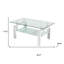 Table basse 39 po en acier et verre transparent et blanc-1720177984-1720177987