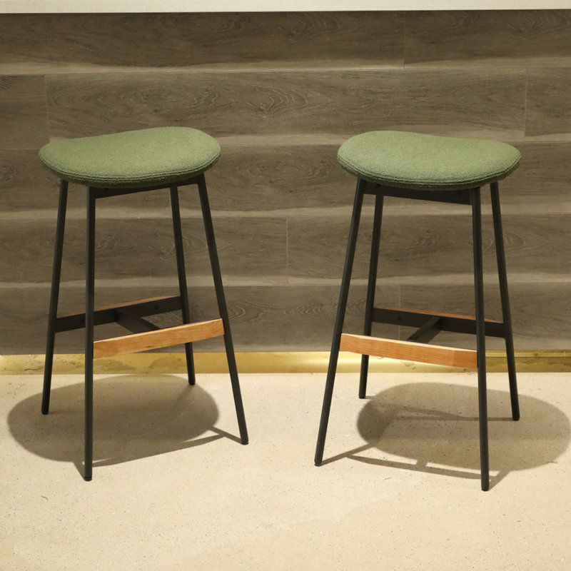 Ensemble de tabourets de bar, tabourets de bar à hauteur de comptoir et de bar élégants, tabourets de bar rembourrés en tissu doux, cuisine sans dossier, chaises de bar de salle à manger