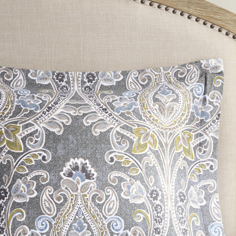 Édredon 6 pièces en coton - gris grand avec grâce attrayante, 6 pièces, Édredon de grande taille et 5 pièces supplément