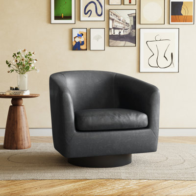 Bennett 79Cm Wide Swivel Barrel Chair