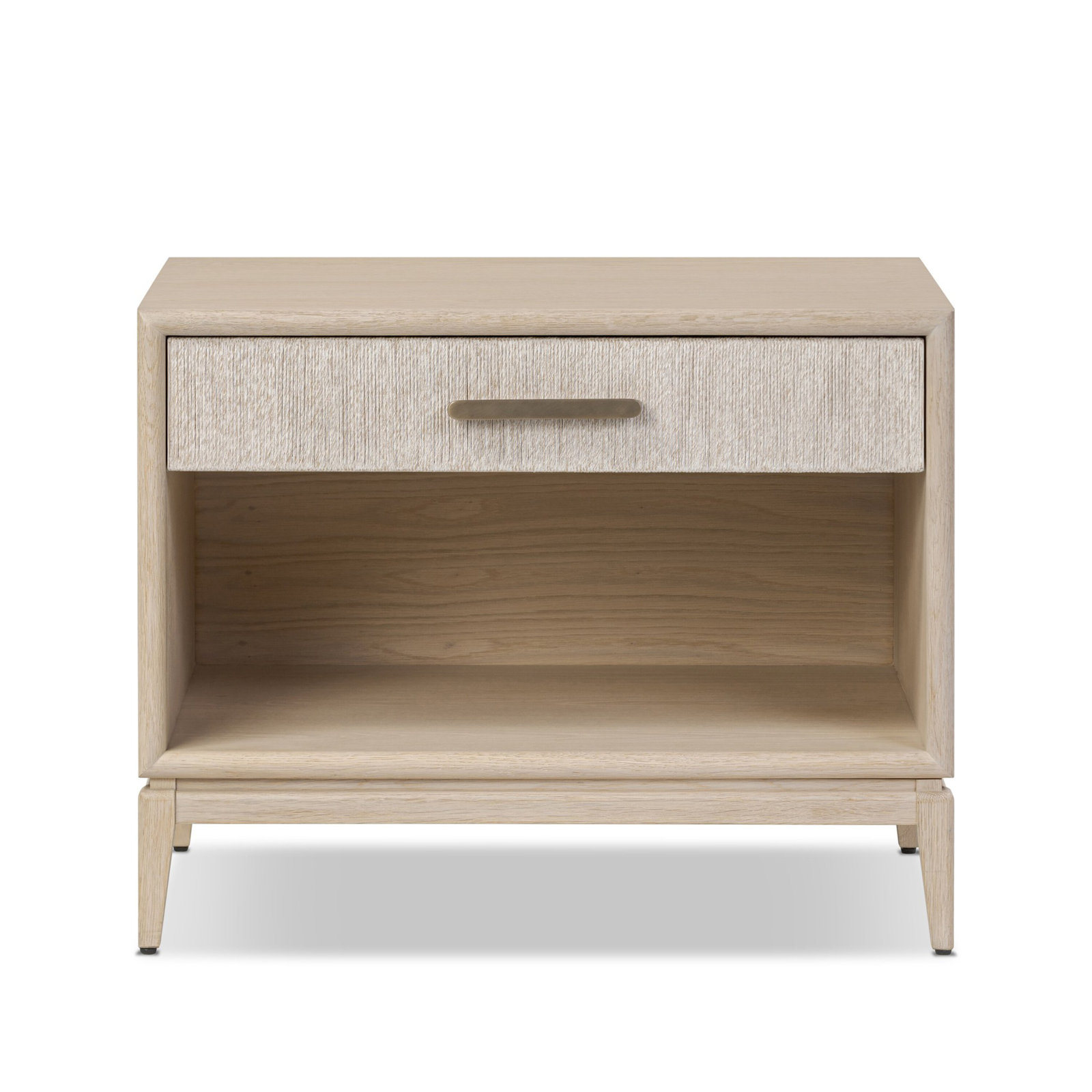 1-Drawer Open Oak Nightstand, White
