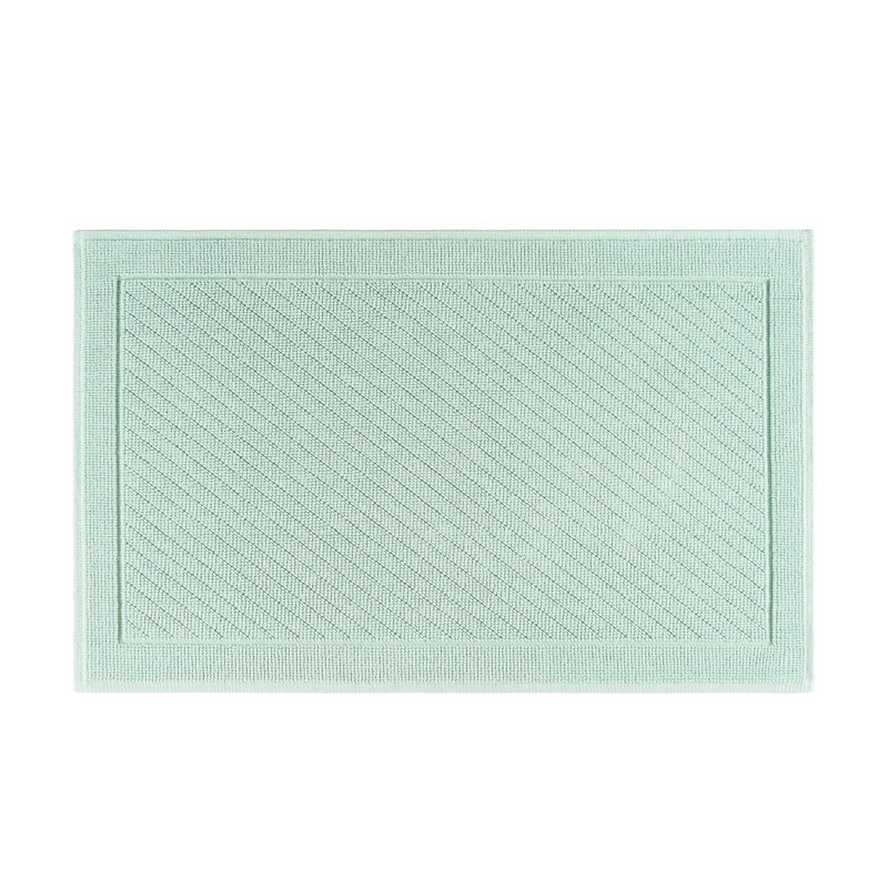 Host and Home Modern Double Weave Textured Cotton Bath Rug with Non Slip Backing, Single - 20" L x 32" W, Green