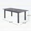 Table de salle à manger extensible en bois d'acacia, gris foncé, parfaite pour les réceptions et l'efficacité de l'espace