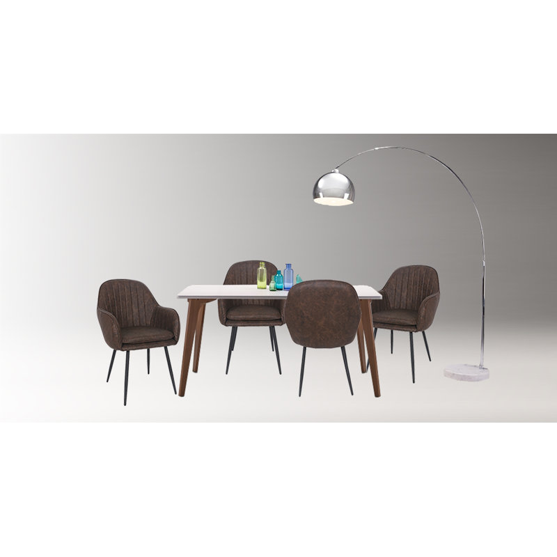 Fauteuil rembourré, Brun foncé