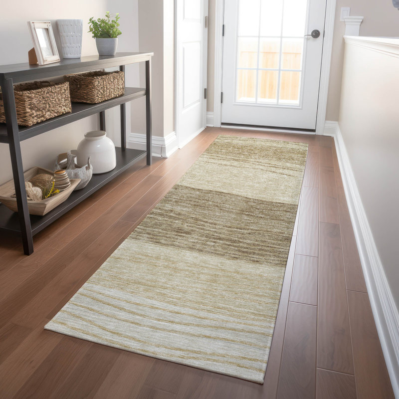 Premium Machine Washable Tweedy Beige Rug, Runner 2'3" x 7'6"