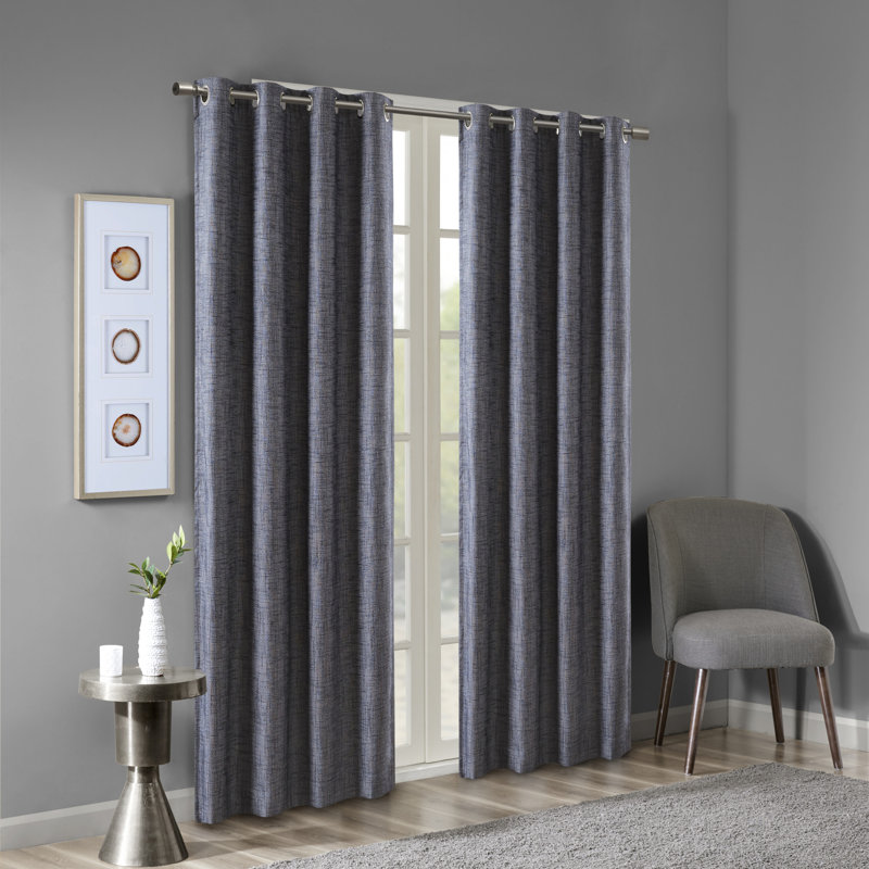 Rideau simple occultant avec œillets Maya, Poussière d'écume de mer, L 50 po x L 54 po