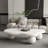 Cloud Shaped Coffee Table with 3 Ball Legs for Living Room-168812892