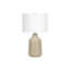 Lighting, 24 po, lampe de table, béton beige, abat-jour ivoire / crème, contemporain-397678893