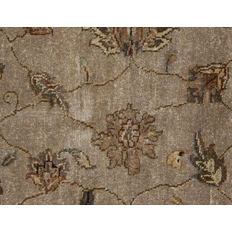 Hand Knotted Wool Area Rug in Beige And Ivory