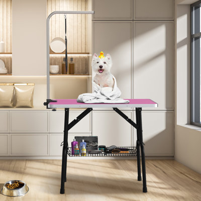Table de toilettage pliable H 31,10 po x l 36,00 po x P 17,70 po