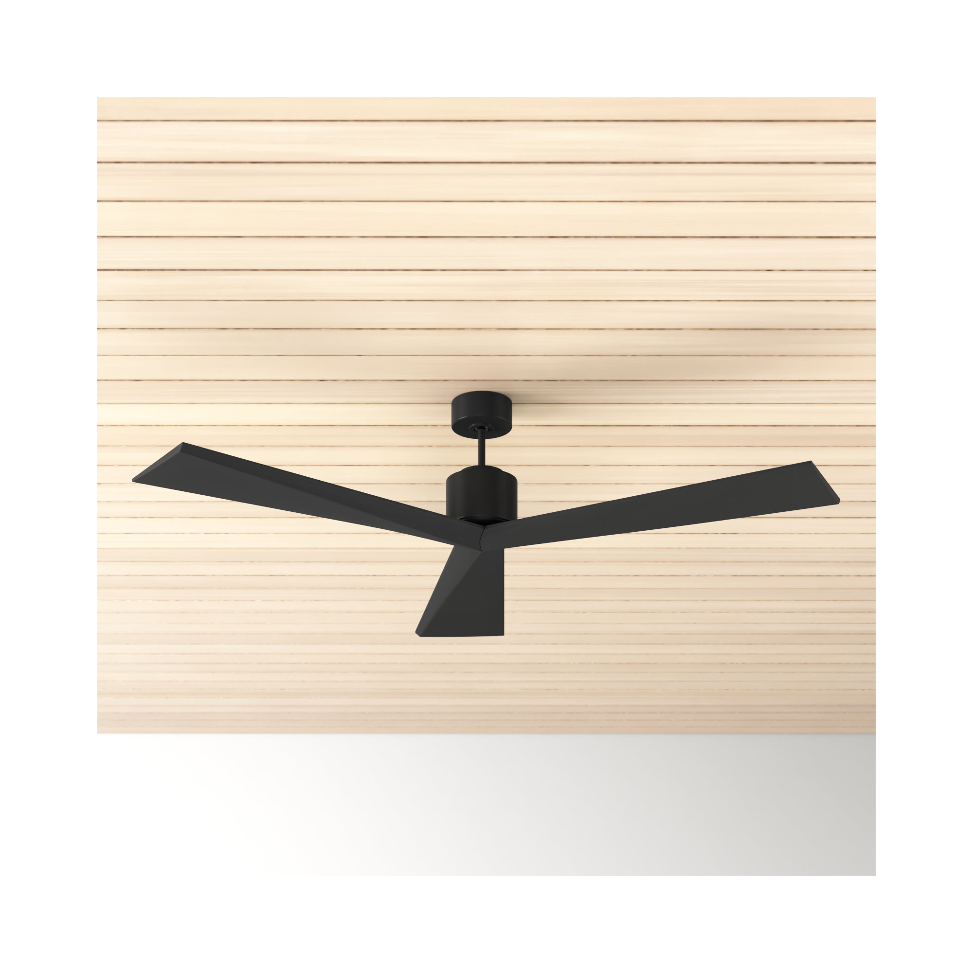 Mirage 60'' 3 Blade Ceiling Fan, Matte Black, 60"