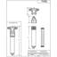 Robinet distributeur d'eau chaude et froide à 2 poignées 9 po avec réservoir d'eau et filtre à eau Develosah-53255475