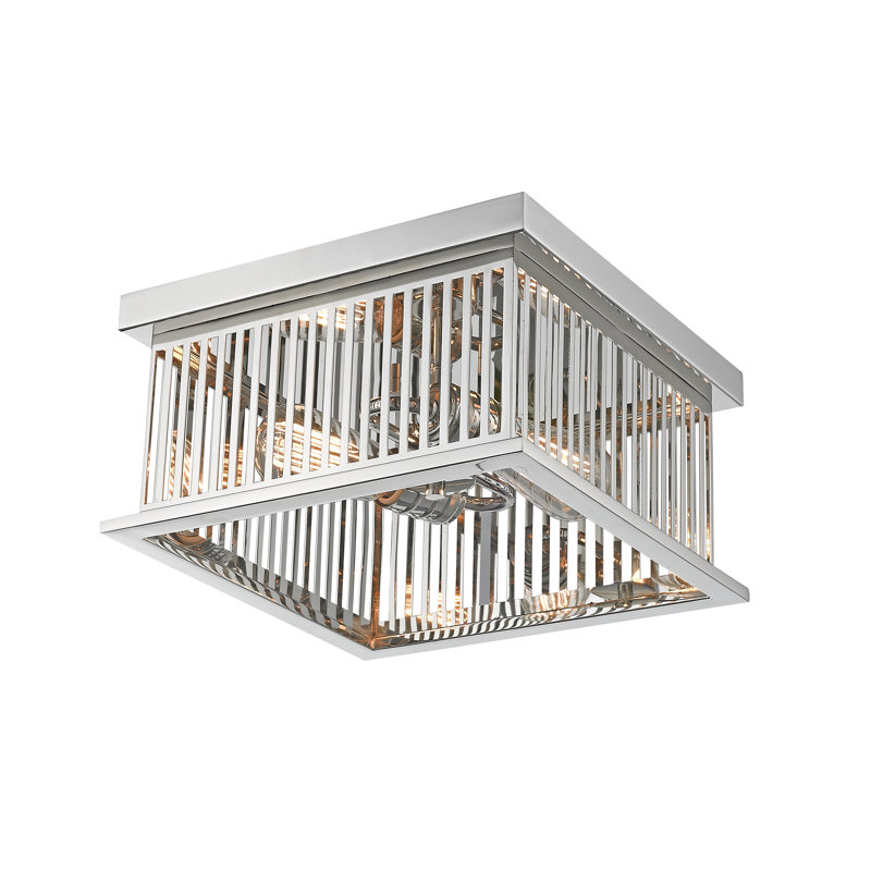 Beddingfield Flush Mount, Polished Nickel
