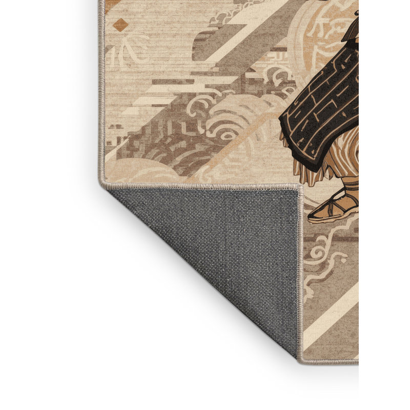Tapis beige moelleux moelleux et doux Ashfire, 6 X 9