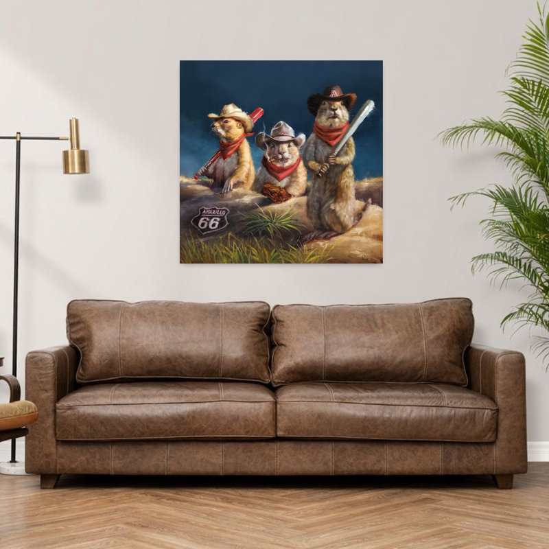 Amarillo Sod Poodles, art contemporain, H 36 po x l 36 po