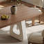 Table de salle à manger en pierre frittée et noyer-1043114593-1043114592