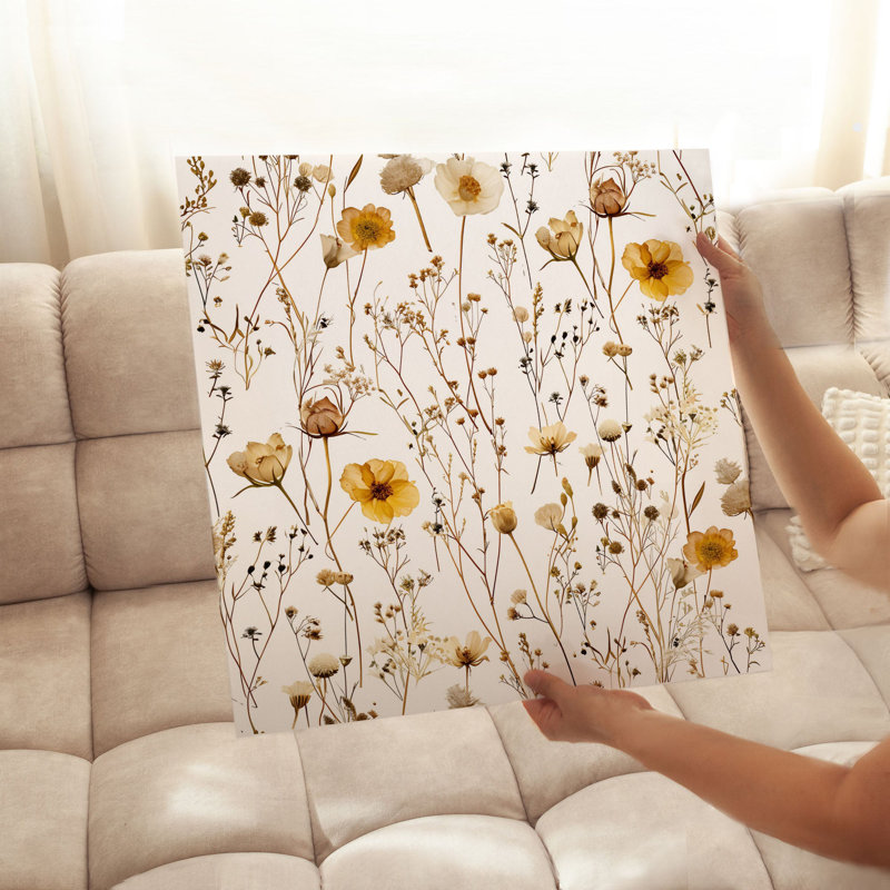 «Botanical Fall Wildflower», impression de chalet sans cadre, H 18 po x l 18 po