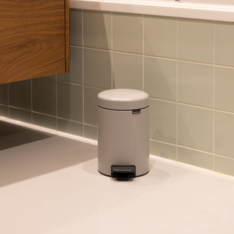 Brabantia NewIcon Soft Closing Pedal Bin, 3 L, Soft Grey