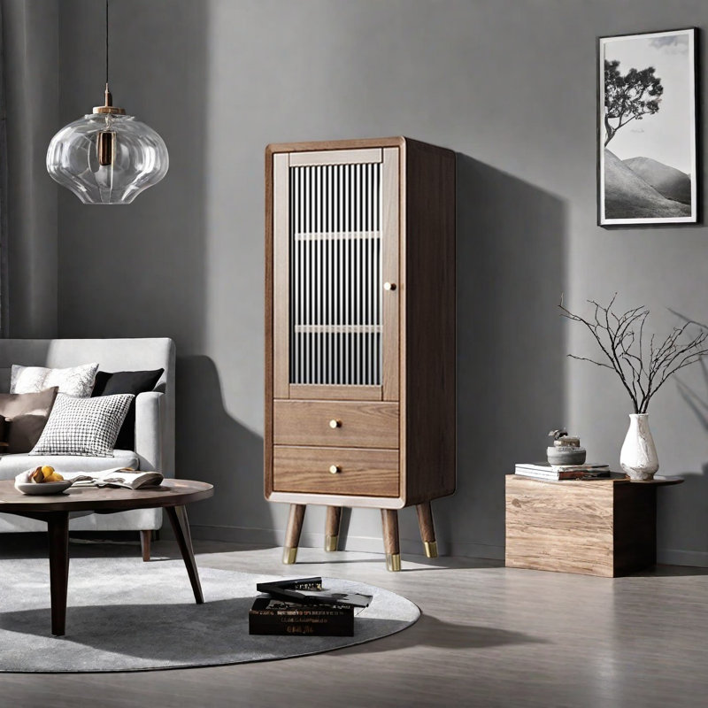 Simple armoire de rangement en bois massif, H 47,24 po x l 15,75 po x P 15,75 po