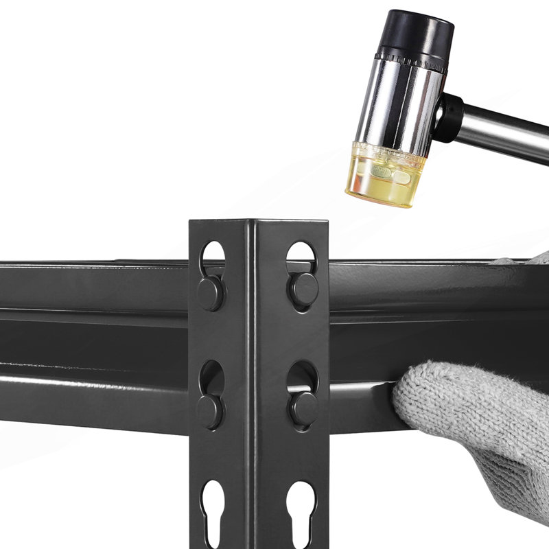 Tablettes de rangement, étagères de garage robustes réglables à 4 niveaux, H 72 po x l 48 po x P 18 po