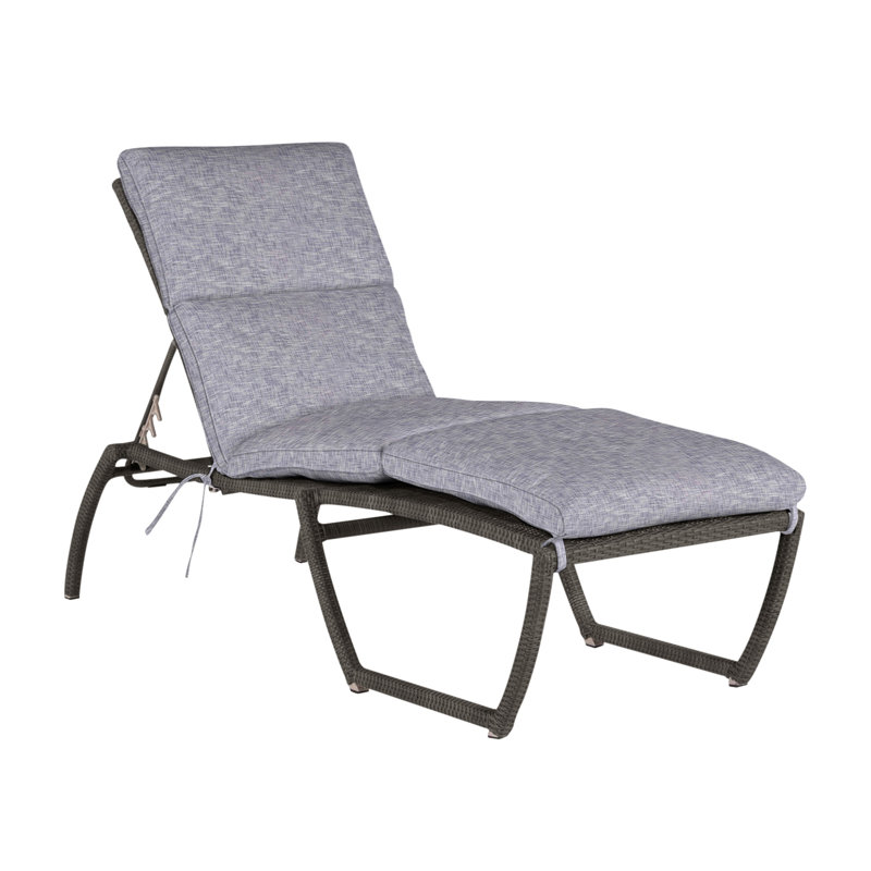 Chaise tissée Skye - Gris ardoise, Welt, Sunbrella® ‑ Arbor Chambray colombe, Gris ardoise