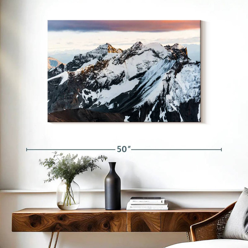 Alvord Snowy Mountain Peaks, H 26 po x l 39 po