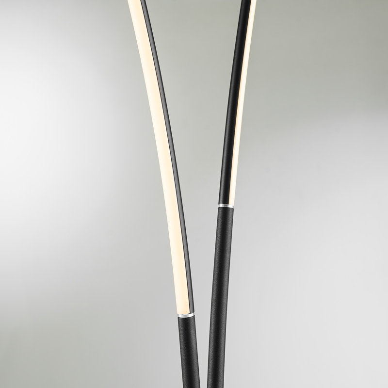 Lampe sur pied arquée 85 po Bilbey, Noir