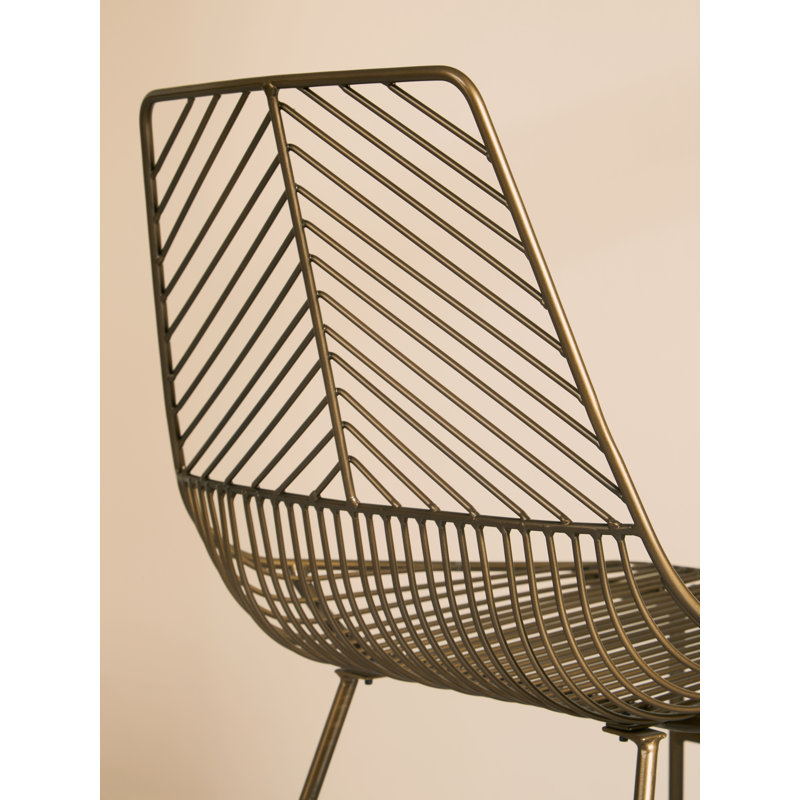 Kamini Patio Dining Side Chair, Bronze