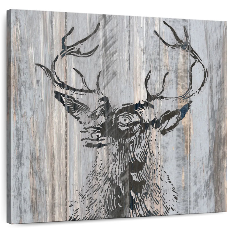 Crowle Cabin Rules Deer II, H 16 po x l 16 po