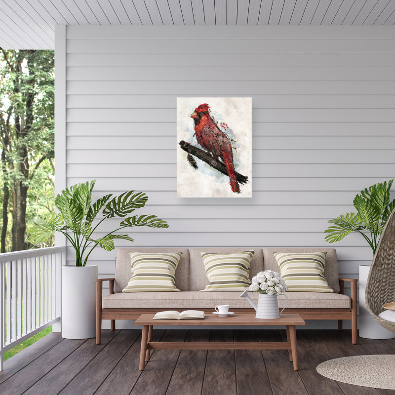 Toile extérieure Barrett Biggers Northern Cardinal, H 14 po x l 19 po