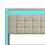 Storage Bed With 4 Drawers, USB Ports & LED Lights, Linen Upholstered Wingback Bed Frame, Grey & Beige-1727974176-1725202036