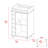 Bar Cart,Two Shelves, Six Built-in Wine Rack, Four Casters-670092145-670092158-670092157