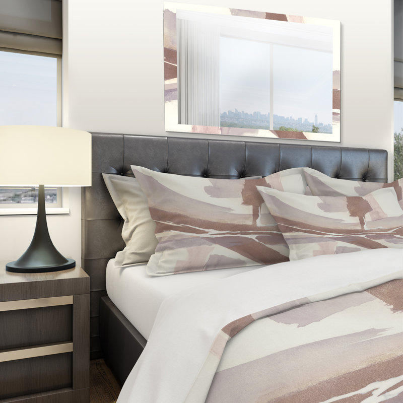White and Placid I Blush - Ensemble de housse de couette Modern Farmhouse - Microfibre de polyester