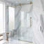 Porte de douche coulissante sans cadre avec verre transparent 3/8 po l 56-60 po x H 76 po Elan Hart-98606619