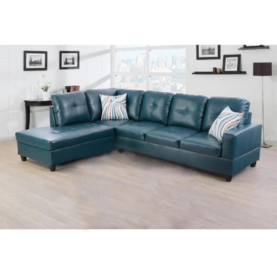Canapé modulaire en cuir 2 pièces Bawan